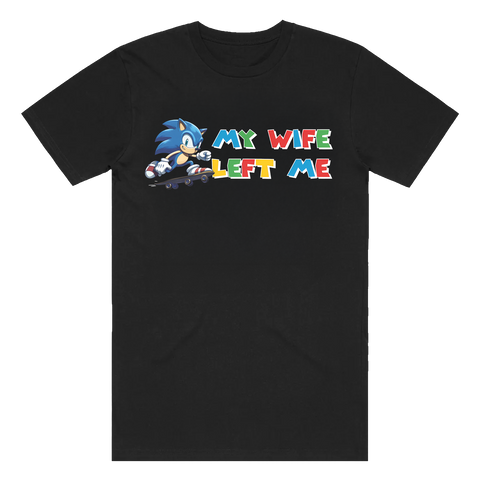 Sonic 'My Wife Let Me' Tee - Black