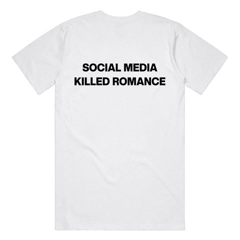 Social Media Killed Romance Tee - White