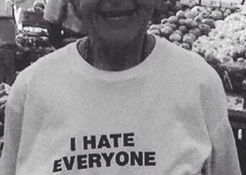 I Hate Everyone Tee - White