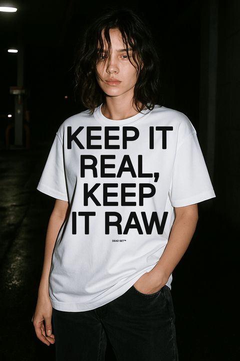 Keep It Real Keep It Raw White Tee