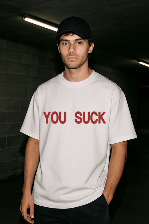 You Suck White Tee