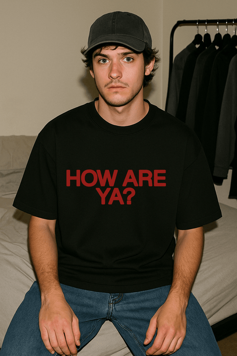 HOW ARE YA? Black Tee