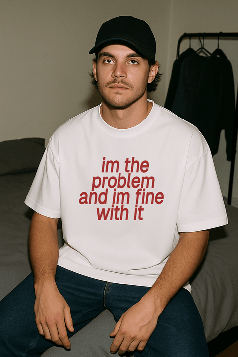 I'm The Problem And I'm Fine With It White Tee