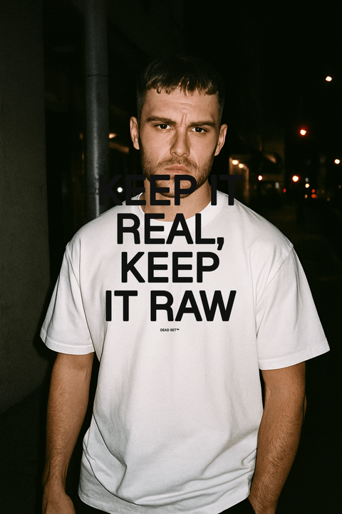 Keep It Real Keep It Raw White Tee