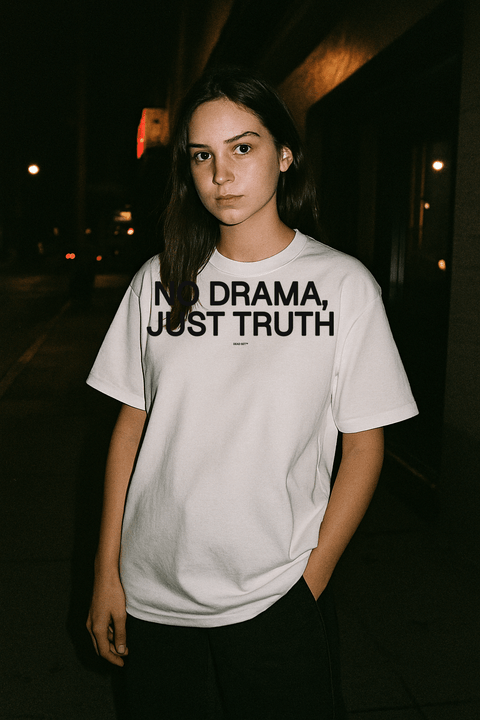 No Drama Just Truth White Tee