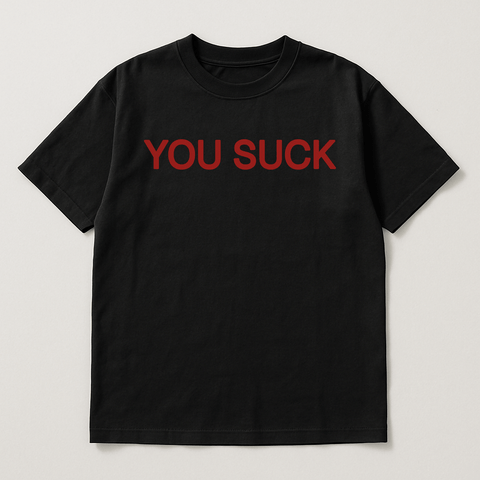 YOU SUCK Black Tee
