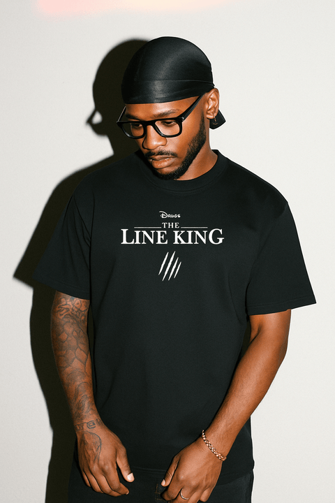 THE LINE KING BLACK T-SHIRT