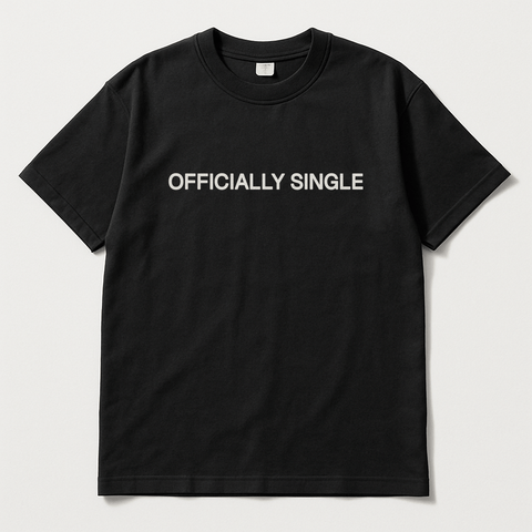OFFICIALLY SINGLE Black Tee