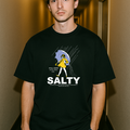 Salty Tee - Black — production artwork on Dead Set library mockup