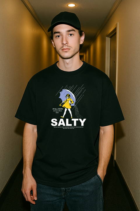 Salty Tee - Black — production artwork on Dead Set library mockup