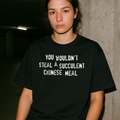 You Wouldn't Steal Tee - Black — production artwork on Dead Set library mockup