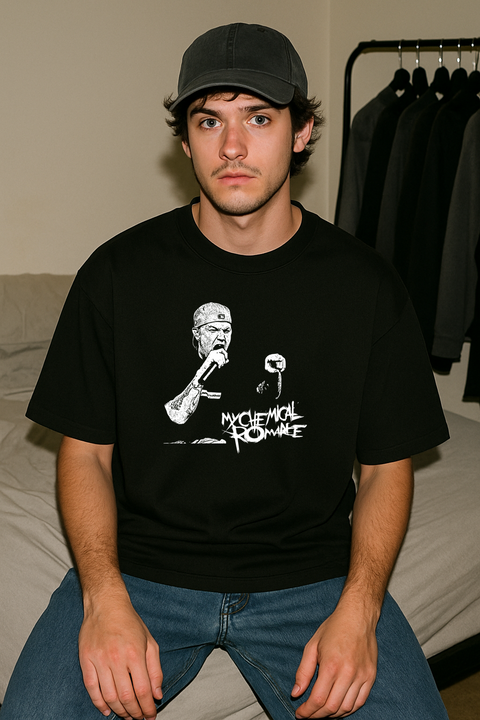 Fred Durst MCR Tee - Black — production artwork on Dead Set library mockup