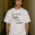Read A Book Tee - White — production artwork on Dead Set library mockup