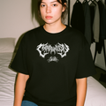 Crab Rangoon Grindcore Black Tee — production artwork on Dead Set library mockup