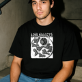 Dino Nuggets Death Metal Black Tee — production artwork on Dead Set library mockup