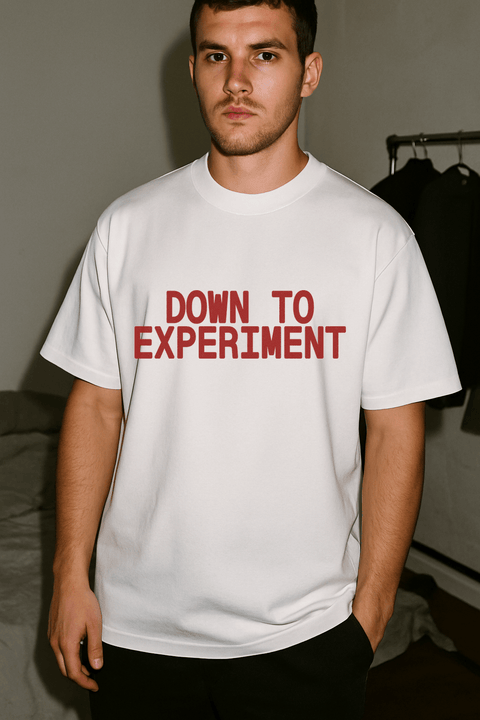 Down To Experiment White Tee
