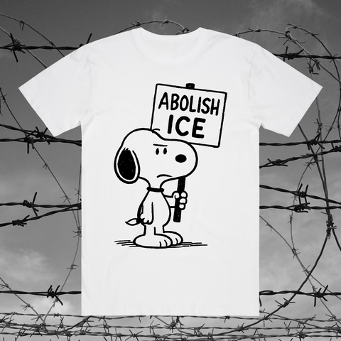 ABOLISH ICE WHITE T-SHIRT