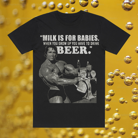 DRINK BEER BLACK T-SHIRT