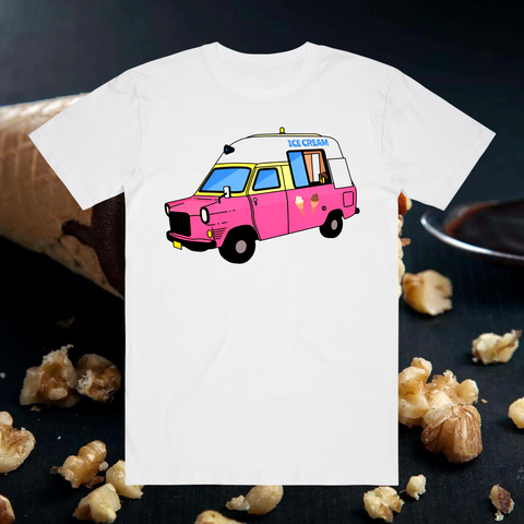 AUSSIE ICE CREAM TRUCK WHITE T-SHIRT