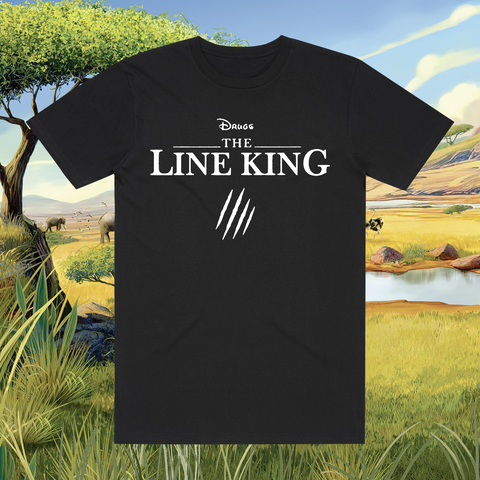 THE LINE KING BLACK T-SHIRT