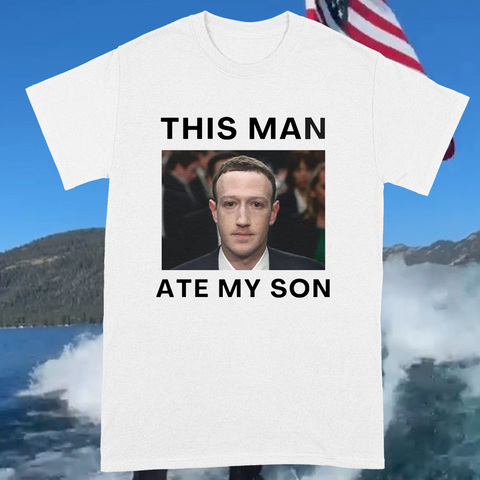 This Man Ate My Son Tee - White