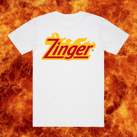 ZINGER BURGER WHITE T-SHIRT