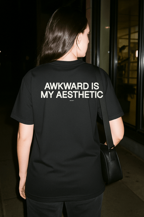 Awkward Is My Aesthetic Black Tee