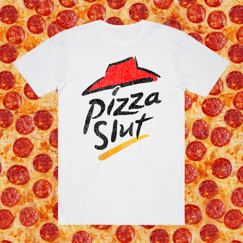 Pizza Slut White Tee