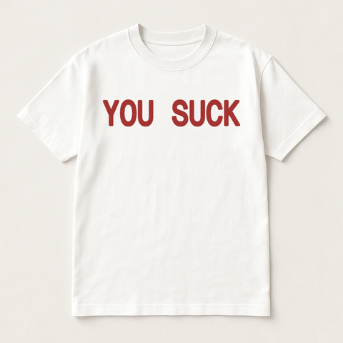 You Suck White Tee
