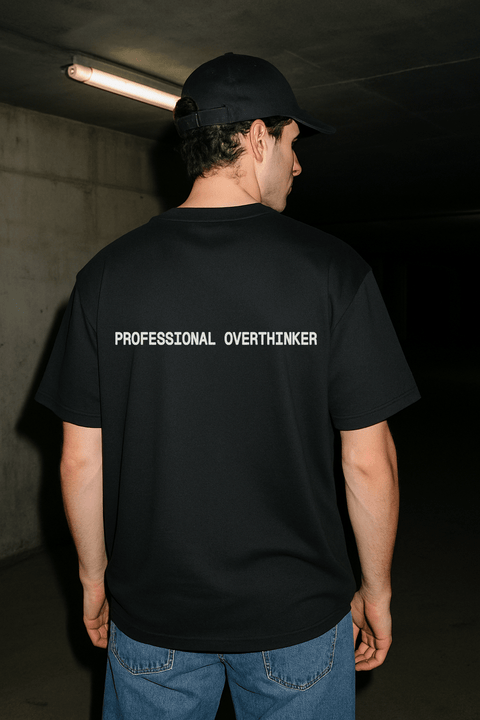 Professional Overthinker Black Tee