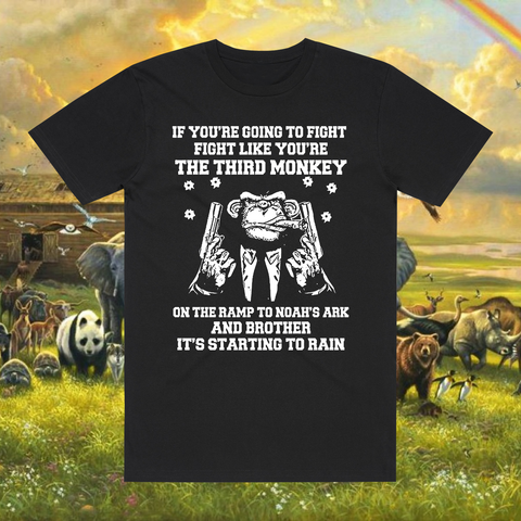 Noah's Arc Monkey Black Tee