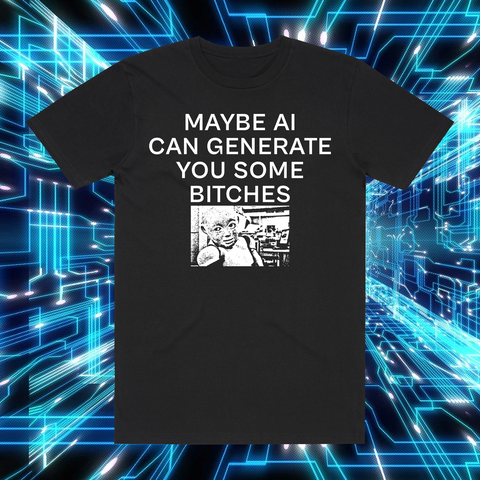 AI MEME BLACK T-SHIRT