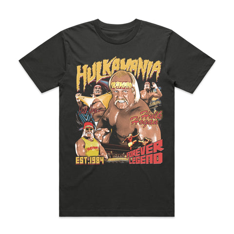 HULKMANIA 'FOREVER LEGEND' TEE - BLACK