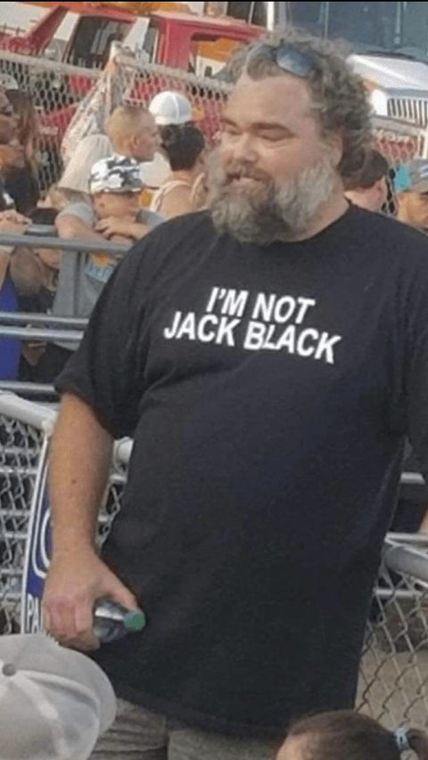 I'M NOT JACK BLACK Black Tee