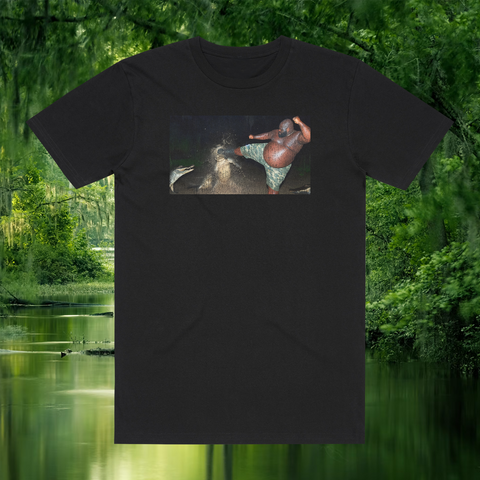 Guy Kicks Croc Black Tee