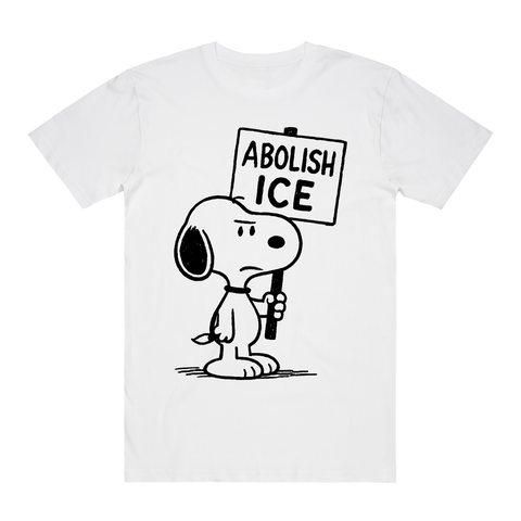 ABOLISH ICE WHITE T-SHIRT
